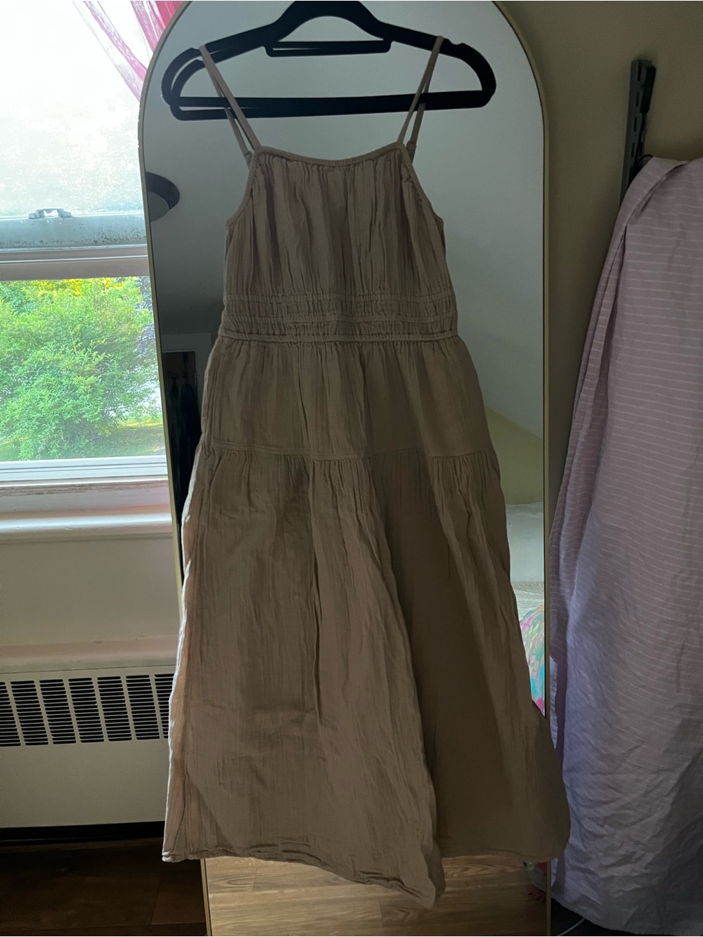 Flowy Strappy Maxi Dress in Taupe Old Navy